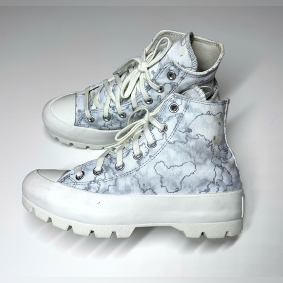 Converse Women’s Chuck Taylor All Star Lugged High Top Gray Platform Shoe Size-7 - Picture 6 of 9